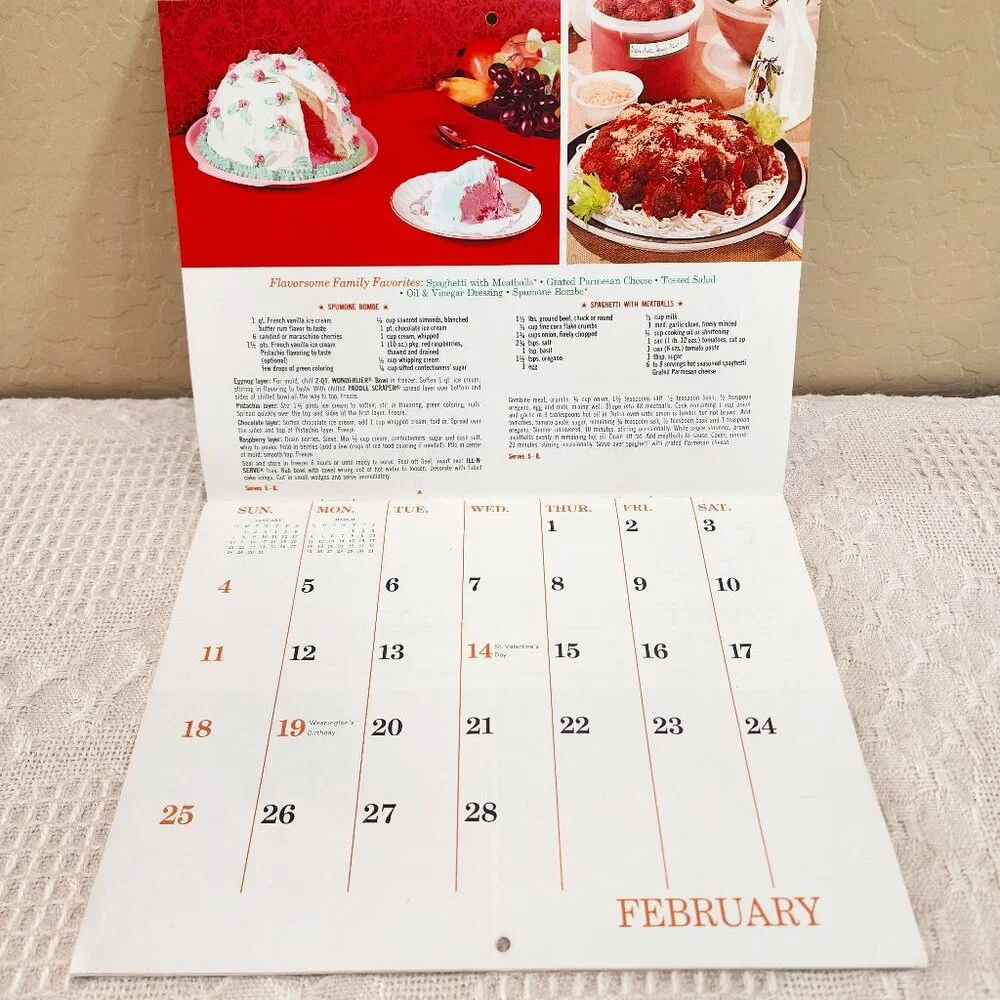 1973 MCM Vintage Unused Tupperware Calendar + Mailing Envelope and Letter NOS